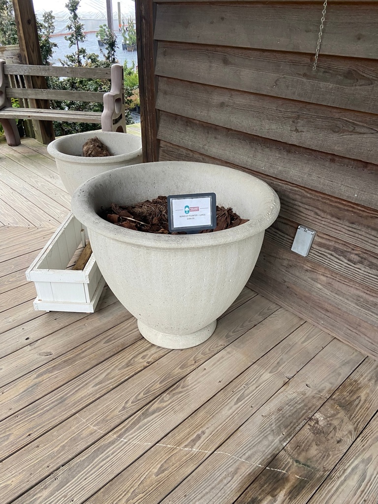 [berkeley-planters-medium-planter] Berkeley Cast Stone Planter - Handcrafted Garden Decor
